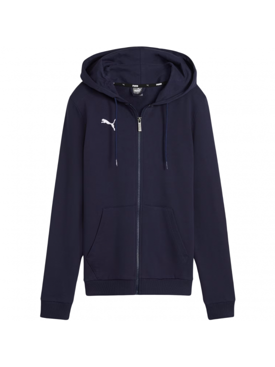 Dámska mikina Puma Team Goal Casuals s kapucňou tmavomodrá 658597 06